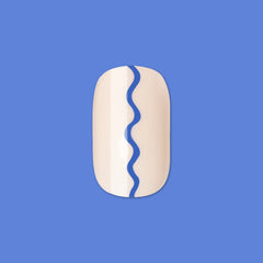 Simple Squiggle | Short | Squoval - Tab Press-On