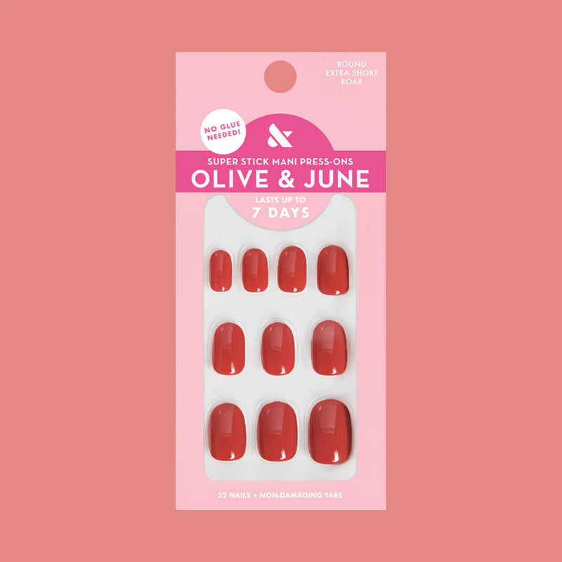 Roar - Tab Press-On | Extra Short | Round