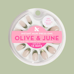 Sage Velvet French - Press-On | Medium | Oval