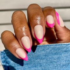 Neon Pink French - Press-On | Medium | Stiletto