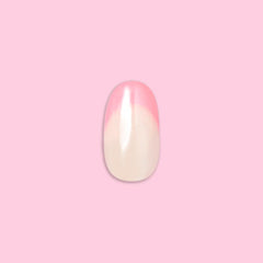 Pink Chrome French - Press-On | Short | Round